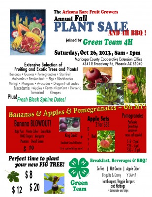 AZRFG Spring Plant Sale - Saturday October 26th, 8am - 1pm